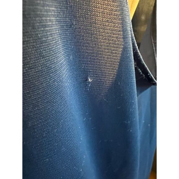 Vintage SZ L Vanity Fair Nylon Slip Dress Babydoll Chemise Nightgown Navy Blue - Picture 5 of 8